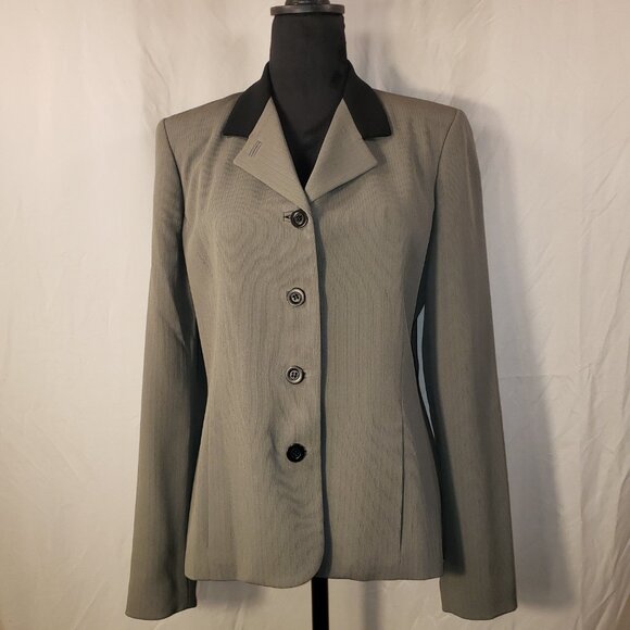 Alex Garfield for GARFIELD & MARKS Women's Tauple Blazer w/Contrasting Collar-6 - Picture 2 of 5